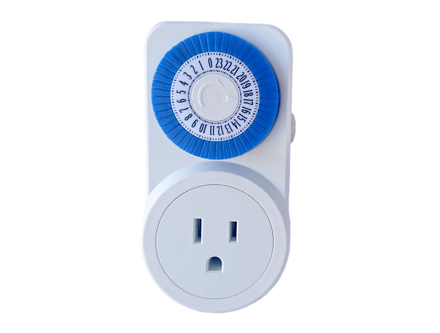 GE 15076 24-Hour Indoor Plug-In Mechanical Timer, 1-Outlet, White